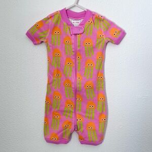 Hanna Andersson Pink + Orange Jellyfish Short Sleeve Onesie